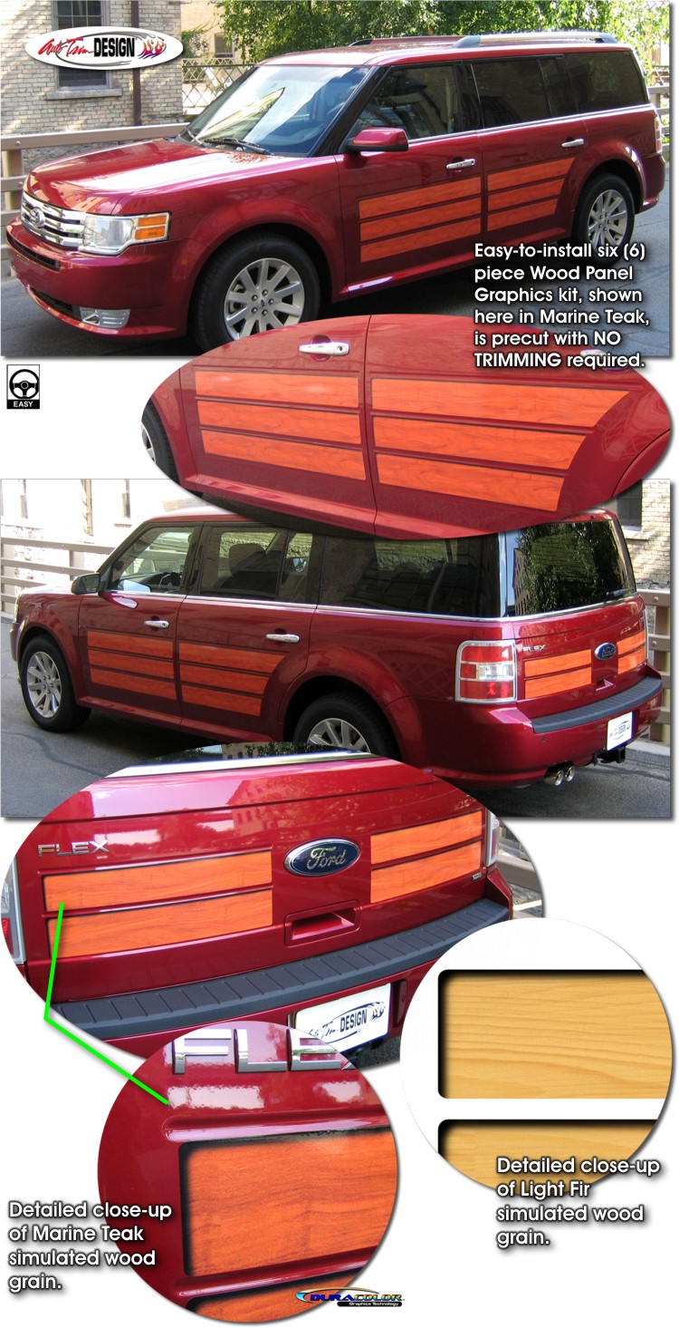 Auto Trim DESIGN Ford Flex Wood Panel Graphics Kit 1 Woody